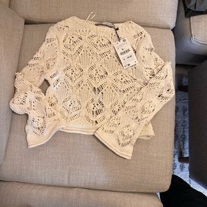 NWT Zara crochet top